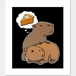 Capybara hungry for Pumpkin Pie Posters and Art